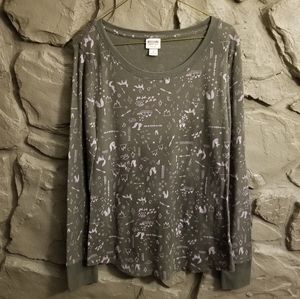 Mossimo Thermal Shirt Waffle Knit Aztec